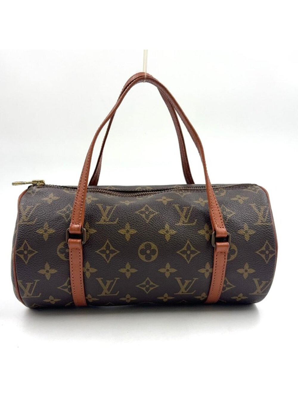 Louis Vuitton Vintage Papillon 26 Monogram Leather Brown Light Handbag Gold